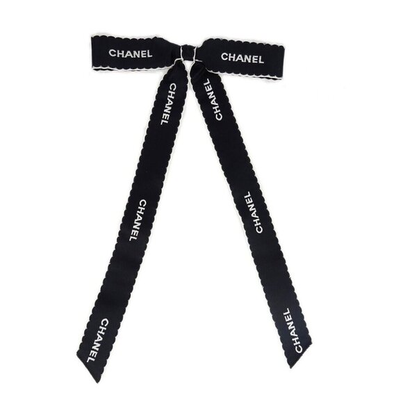 Chanel Bow Brooch Pin Black 150163 - Picture 1 of 5